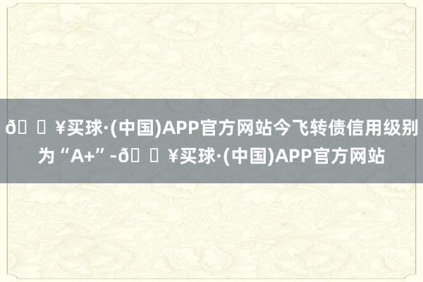 🔥买球·(中国)APP官方网站今飞转债信用级别为“A+”-🔥买球·(中国)APP官方网站