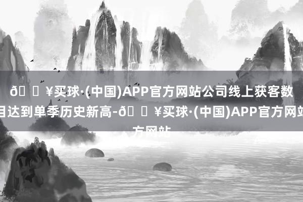 🔥买球·(中国)APP官方网站公司线上获客数目达到单季历史新高-🔥买球·(中国)APP官方网站