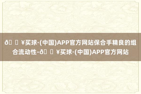 🔥买球·(中国)APP官方网站保合手精良的组合流动性-🔥买球·(中国)APP官方网站