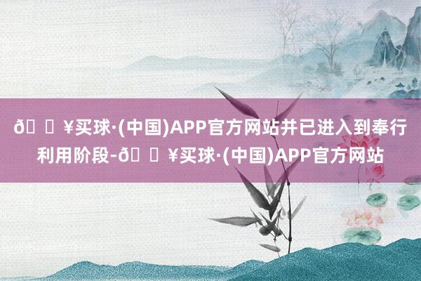 🔥买球·(中国)APP官方网站并已进入到奉行利用阶段-🔥买球·(中国)APP官方网站