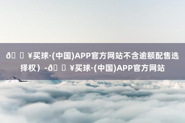 🔥买球·(中国)APP官方网站不含逾额配售选择权）-🔥买球·(中国)APP官方网站