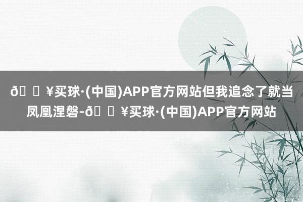 🔥买球·(中国)APP官方网站但我追念了就当凤凰涅磐-🔥买球·(中国)APP官方网站