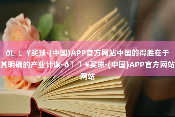 🔥买球·(中国)APP官方网站中国的得胜在于其明确的产业计谋-🔥买球·(中国)APP官方网站