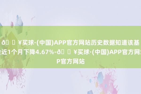 🔥买球·(中国)APP官方网站历史数据知道该基金近1个月下降4.67%-🔥买球·(中国)APP官方网站